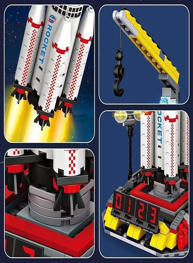 Onecado City Space Rocket Launch Control Center Building Kit with Mars Rover, Satellite, Fun STEM Toy for Kids Boys Girls 6 Plus Year - Image 3